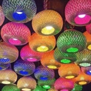 Hanging Ball Lampshade assorted   Colour (Without Electrical accessories)